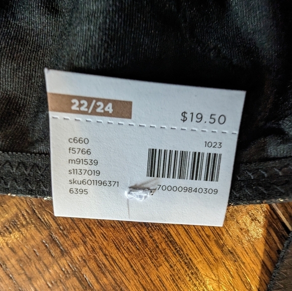 Lane Bryant Cacique Black & gold high leg cheeky panty size 22/24 - Picture 4 of 6